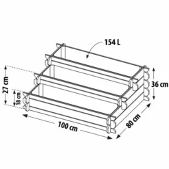 Angelic 3 Tiered Raised Bed With Lining -OUTSUNNY Sales Store 003234 dim hd