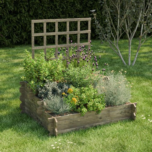 Angelic 3 Tiered Raised Bed With Trellis 1 Angelic 3 Tiered Raised Bed With Trellis