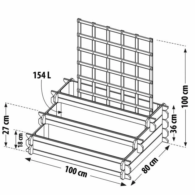Angelic 3 Tiered Raised Bed With Trellis 2 Angelic 3 Tiered Raised Bed With Trellis - Image 2
