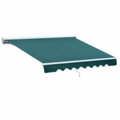 OUTSUNNY Motorised Aluminium Awning Green - 2.5m