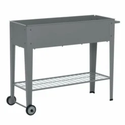 OUTSUNNY Metal Raised Garden Bed (with Wheels) 1m -OUTSUNNY Sales Store 1 1 242 23