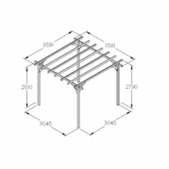 Ultima Pergola Kit With Pressure Treated Wood -OUTSUNNY Sales Store 1428084594 05626300