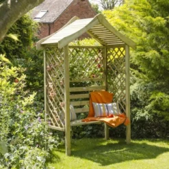 Parisienne Arbour With Attractive Roof Trim