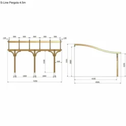 S-Line Pergola 4.1m -OUTSUNNY Sales Store 1547134685 61445700
