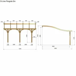 S-Line Pergola 4.1m -OUTSUNNY Sales Store 1547134710 54606200