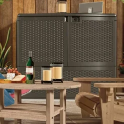 Storage And Entertaining Station With Shelf -OUTSUNNY Sales Store 1549634869 50192400