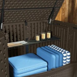 Storage And Entertaining Station With Shelf -OUTSUNNY Sales Store 1549634893 72531800