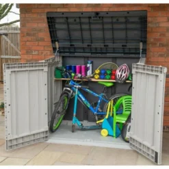 Extra Large Garden Storage Unit/ Bin Store 1200 Litre Grey 12 Extra Large Garden Storage Unit/ Bin Store 1200 Litre Grey -OUTSUNNY Sales Store 1557241010 07007600