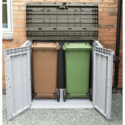 Extra Large Garden Storage Unit/ Bin Store 1200 Litre Grey 13 Extra Large Garden Storage Unit/ Bin Store 1200 Litre Grey -OUTSUNNY Sales Store 1557241015 21957400