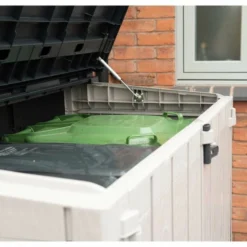 Extra Large Garden Storage Unit/ Bin Store 1200 Litre Grey 14 Extra Large Garden Storage Unit/ Bin Store 1200 Litre Grey -OUTSUNNY Sales Store 1557241019 78292200