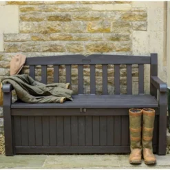 Garden Must Haves Iceni Wood Look Storage Bench