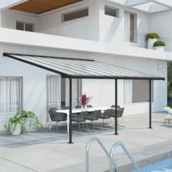 Sierra 3m X 5.46m Grey Patio Cover