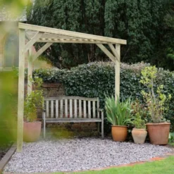 Slatted Corner Pergola -OUTSUNNY Sales Store 1615978243 76303600