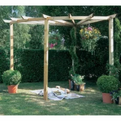 Radial 90 Degree Pergola - Pressure Treated Timber -OUTSUNNY Sales Store 1616165161 88579800