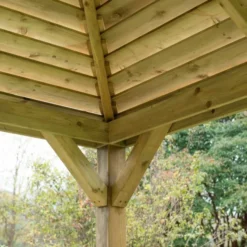 Venetian Wooden Garden Pavilion With Decking Floor -OUTSUNNY Sales Store 1617113272 69027100