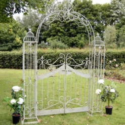 Vintage Arch With Gates Antique Green