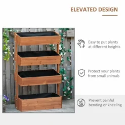 OUTSUNNY Adjustable Raised Garden Bed Wooden 4 Tier 14 OUTSUNNY Adjustable Raised Garden Bed Wooden 4 Tier -OUTSUNNY Sales Store 1653639434 34924500 c1tsavzcv0835ppz