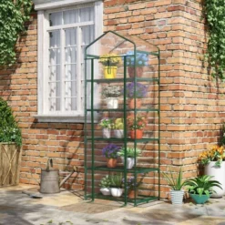 OUTSUNNY Mini Greenhouse Steel Green 2m