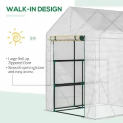 OUTSUNNY Garden Greenhouse 2 Tier Green 1.5 X 2m -OUTSUNNY Sales Store 1654873309 75232100 hqozkpndlmgwxapc