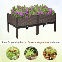 OUTSUNNY Raised Self Watering Garden Bed Pack Of 2 -OUTSUNNY Sales Store 1660226135 67210200 llfh1baqbrmay1s2