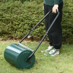 OUTSUNNY Heavy Duty Lawn Roller Metal Green 30cm