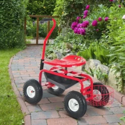 OUTSUNNY Garden Rolling Cart
