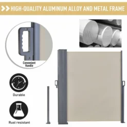 OUTSUNNY Garden Pull Out Awning Beige 1.8m -OUTSUNNY Sales Store 4 1 114 1