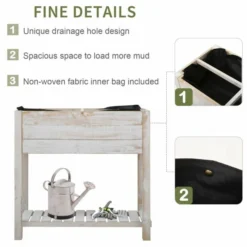 OUTSUNNY Wooden Raised Grow Box 4 Compartments -OUTSUNNY Sales Store 4 2 234 27