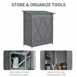 OUTSUNNY Wooden Garden Storage Shed 4 X 2 -OUTSUNNY Sales Store 4 3 196 55