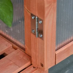 OUTSUNNY Apex Mini Greenhouse With Shelf Natural 1m -OUTSUNNY Sales Store 4 4 113