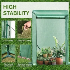 OUTSUNNY Mini Greenhouse Steel Frame Green 1m -OUTSUNNY Sales Store 4 4 190 31