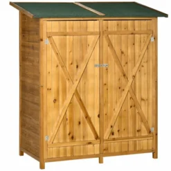 OUTSUNNY 1.4m X 1.6m Wooden Garden Storage Shed With Removable Table -OUTSUNNY Sales Store 411805 9