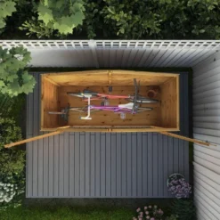 Shiplap Apex Wooden Bike Store 3 X 7 -OUTSUNNY Sales Store 415006 6