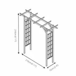 Flat Top Wooden Garden Arch -OUTSUNNY Sales Store 415017 7