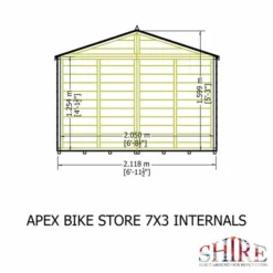 3 X 7 Shiplap Apex Bike Store -OUTSUNNY Sales Store 415444 2