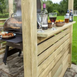 Wooden Bondi Barbecue Shelter Natural -OUTSUNNY Sales Store 415488 2