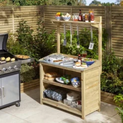 Outdoor Barbecue Servery Table