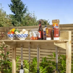 Outdoor Barbecue Servery Table -OUTSUNNY Sales Store 415491 2