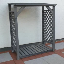 Speyer Firewood Log Store Modern Grey 4 X 2