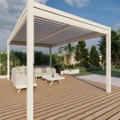 Maze Pergola Square Aluminium With 4 Drop Sides White 3mx3m 21 Maze Pergola Square Aluminium With 4 Drop Sides White 3mx3m -OUTSUNNY Sales Store 417179 5