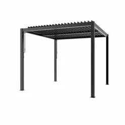 Maze Pergola Square Aluminium With 4 Drop Sides Grey 3mx3m -OUTSUNNY Sales Store 417180 5