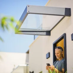 Sophia 1600 Door Canopy Clear Grey 3 X 5 -OUTSUNNY Sales Store 417527 12