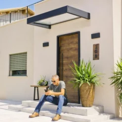 Sophia 1600 Door Canopy Clear Grey 3 X 5 -OUTSUNNY Sales Store 417527 13