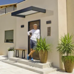 Sophia 1600 Door Canopy Clear Grey 3 X 5