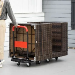 Folding Platform Trolley 150kg Black