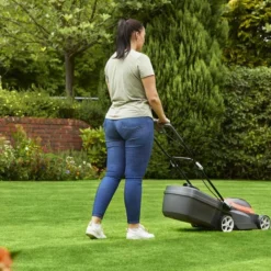 Flymo UltraStore 340R Electric Rotary Lawnmower 36V Inc 2.5Ah Battery -OUTSUNNY Sales Store fus340r18x2k2 12