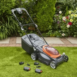 Flymo UltraStore 380R Electric Rotary Lawnmower 36V Inc 2.5Ah Battery -OUTSUNNY Sales Store fus380r18x2k2 11