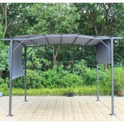 San Remo Grey Pergola Gazebo With Polyester Fabric 2.75 X 3.66m -OUTSUNNY Sales Store img 7018 scaled 3