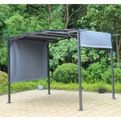 San Remo Grey Pergola Gazebo With Polyester Fabric 2.75 X 3.66m -OUTSUNNY Sales Store img 7021 3000x2000 4