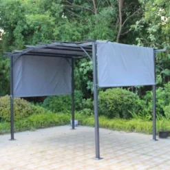 San Remo Grey Pergola Gazebo With Polyester Fabric 2.75 X 3.66m -OUTSUNNY Sales Store img 7037 3000x2000 8